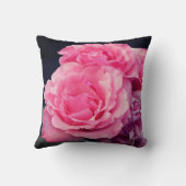 ピンク赤面バラ クッション (裏面)