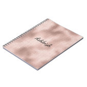 ピンク赤面バラ ノートブック (左側)