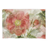 ピンク赤面バラ 枕カバー (正面)