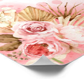 ピンク赤面バルミツワーウェルカムサインフォームボード ポスター (角)