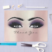 ピンク赤面パープル赤面メタリックサンキューアイズ 薄葉紙 (クラフト)