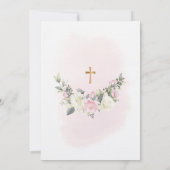 ピンク赤面ファースト招待状for girl 招待状 (裏面)