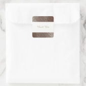 ピンク赤面フェイクグリッターありがとう スクエアシール (バッグ)