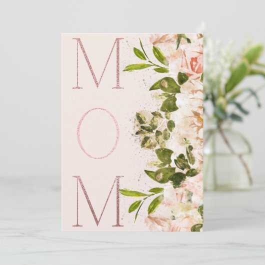 ピンク赤面フォイル母フローラハッピー母の日 (スタンド正面)