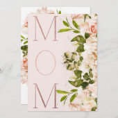 ピンク赤面フォイル母フローラハッピー母の日 (正面/裏面)