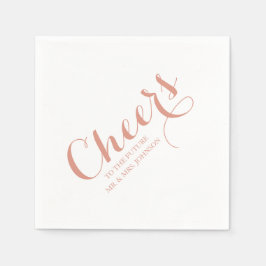 ピンク赤面フューチャー氏とミセスシンプルネーム結婚ズ スタンダードカクテルナプキン