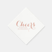 ピンク赤面フューチャー氏とミセスシンプルネーム結婚ズ スタンダードカクテルナプキン (角)