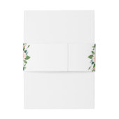 ピンク赤面フラワーズグリーン結婚フローラ 招待状ベリーバンド (裏面例)