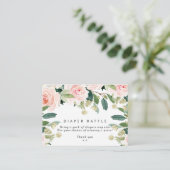ピンク赤面フローラおむつラッフルエンクロージャカード エンクロージャーカード (スタンド正面)