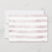 ピンク赤面フローラとボーホブルーフェザー結婚ズ 出欠カード (裏面)