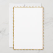 ピンク赤面フローラエレガント金ゴールド結婚ズ セーブザデート (裏面)