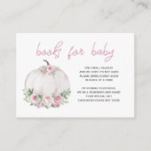 ピンク赤面フローラカボチャベビー用ブック エンクロージャーカード (正面)