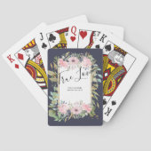 ピンク赤面フローラセージ結婚グリーン トランプ (裏面)