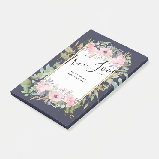 ピンク赤面フローラセージ結婚グリーン ポストイット (アングル)