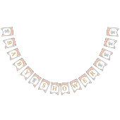 ピンク赤面フローラゾウ赤ちゃんシャワー誕生日 バンティングフラッグ (全)