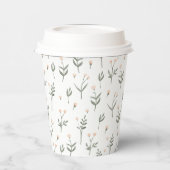 ピンク赤面フローラデリケートワイルドフラワーズコテージ 紙コップ (左)