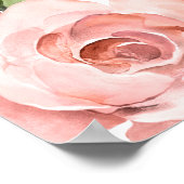 ピンク赤面フローラバニーベビーシャワー ポスター (角)