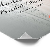 ピンク赤面フローラブライダルシャワーへようこそ ポスター (角)