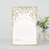 ピンク赤面フローラブライダルシャワーウィッシュゲーム (スタンド正面)