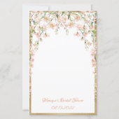 ピンク赤面フローラブライダルシャワーゲーム (裏面)