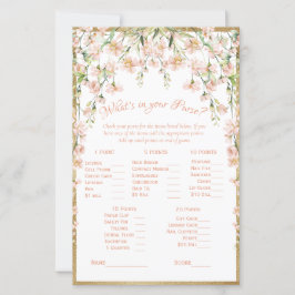 ピンク赤面フローラブライダルシャワーゲーム