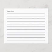 ピンク赤面フローラブライダルシャワーレシピカード (裏面)