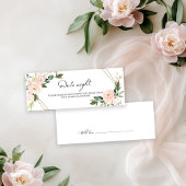 ピンク赤面フローラブライダルシャワー日付ナイトカード