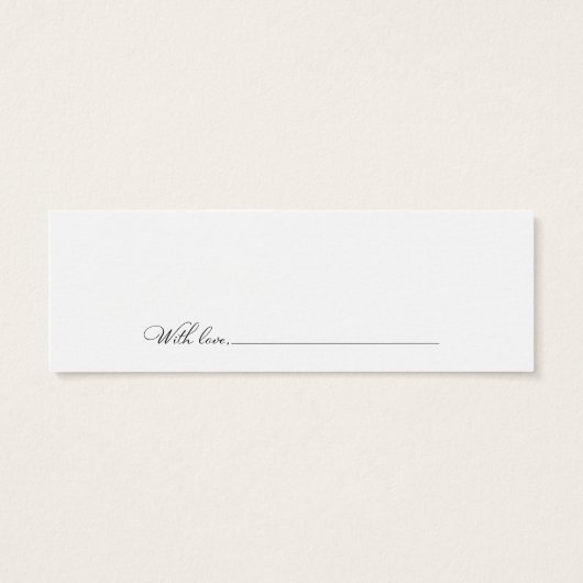 ピンク赤面フローラブライダルシャワー日付ナイトカード (裏面)