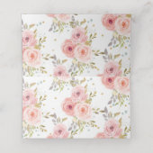 ピンク赤面フローラベビーシャワー誕生日 プレイスカード (内部開封)