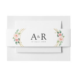 ピンク赤面フローラベリーバンド 招待状ベリーバンド