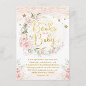 ピンク赤面フローラムーン&スターズブックスfor Baby Girl エンクロージャーカード (正面)