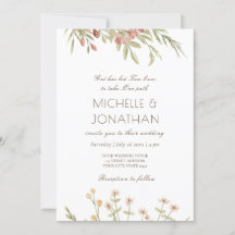 ピンク赤面フローラモダンデザインクリスチャン結婚ズ