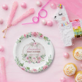 ピンク赤面フローラリトルカボチャ赤ちゃんシャワー ペーパープレート (パーティー)