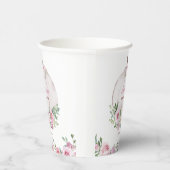 ピンク赤面フローラリトルカボチャ赤ちゃんシャワー 紙コップ (右)