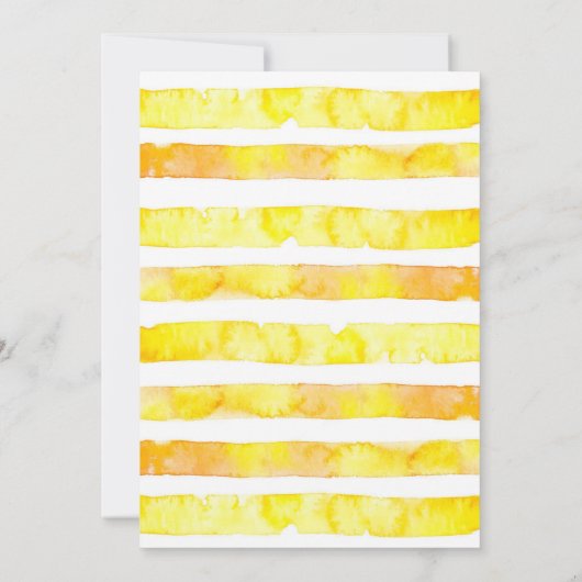 ピンク赤面フローラレモンメインスクイーズブライダルシャワー 招待状 (裏面)