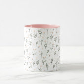 ピンク赤面フローラワイルドフラワーズファームハウスコーヒー マグカップ (中央)
