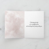 ピンク赤面フローラ悔やみや弔慰 カード (内部)