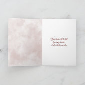 ピンク赤面フローラ悔やみや弔慰 カード (内部)