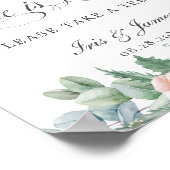 ピンク赤面フローラ愛は甘いトリートサインを取る ポスター (角)