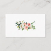 ピンク赤面フローラ結婚のレジストリ挿入カード エンクロージャーカード (裏面)