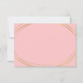 ピンク赤面フローラ結婚披露宴カード 出欠カード (裏面)