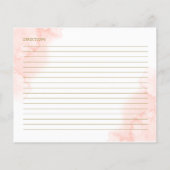 ピンク赤面フローラ金ゴールドブライダルシャワーレシピ (裏面)