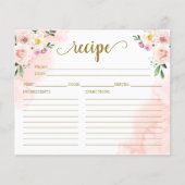 ピンク赤面フローラ金ゴールドブライダルシャワーレシピ (正面)