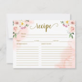 ピンク赤面フローラ金ゴールドブライダルシャワーレシピ (正面)