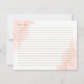 ピンク赤面フローラ金ゴールドブライダルシャワーレシピ (裏面)