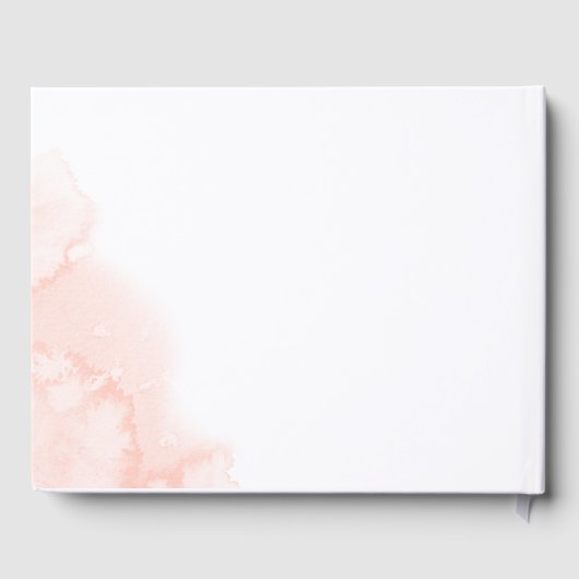 ピンク赤面フローラ金ゴールド幾何学的ブライダルシャワー ゲストブック (裏面)