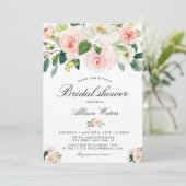 ピンク赤面ブライダルシャワー招待カード 招待状 (スタンド正面)