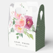 ピンク赤面ブルゴーニュバラウォーター結婚カラー フェイバーボックス (オープン)