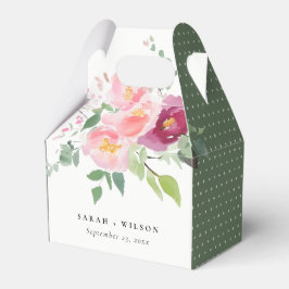 ピンク赤面ブルゴーニュバラウォーター結婚カラー フェイバーボックス