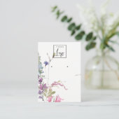 ピンク赤面ブルーベルフローラバンチイヤリングネックレス 名刺 (スタンド正面)